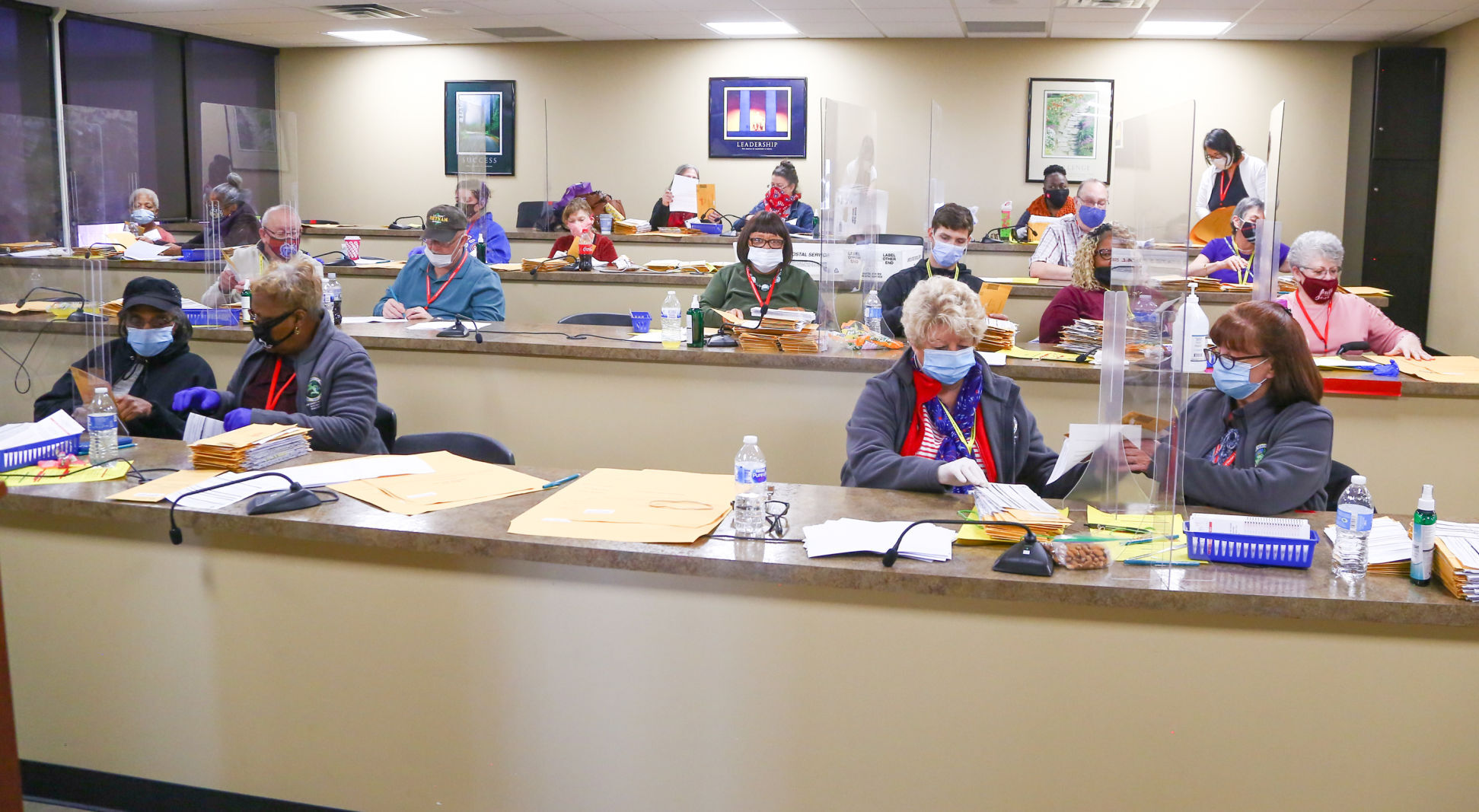 Counting the vote at the Lake County Government Center